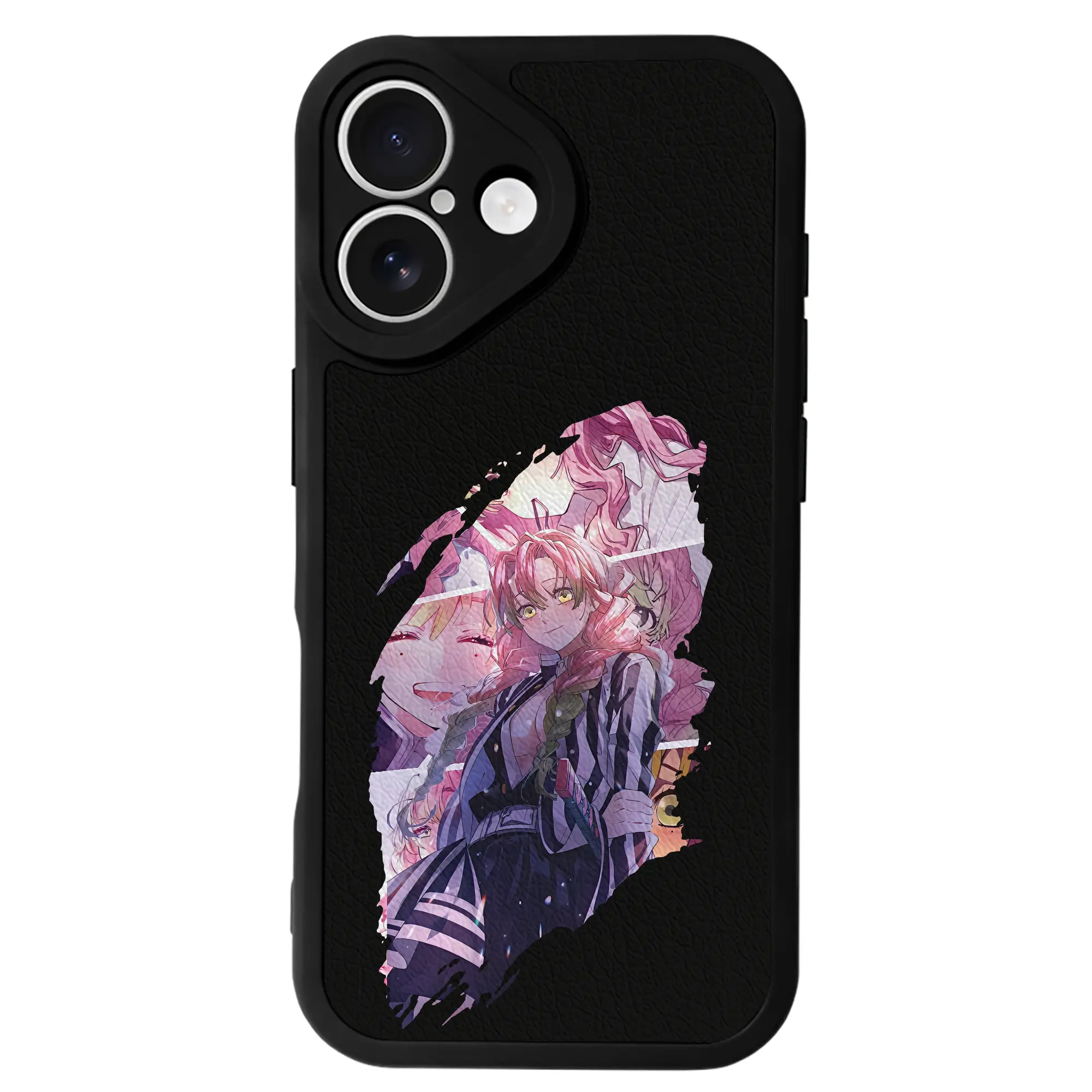 鬼滅の刃 グッズ,甘露寺 蜜璃 - IPhone 16シリーズ対応 ・ シリコンスマホケース ・ レザー調 ・ 高精度フィット ・ 耐衝撃 ・ ワイヤレス充電対応 ・ 精密カット